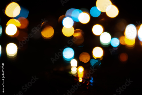 colored blurred bokeh christmas garlands