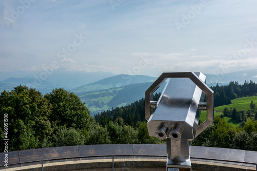 View of the foothills of the Alps from the Pfaender, Bregenz, Austria