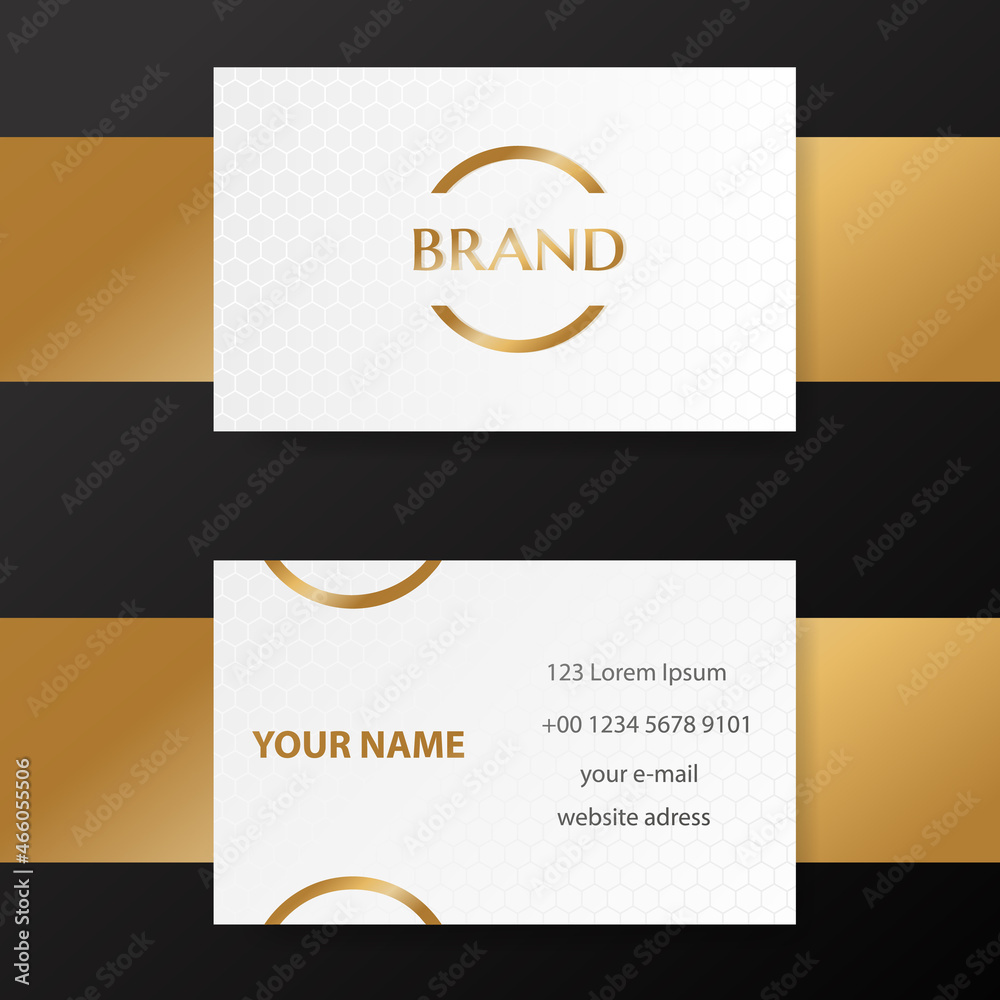 Fototapeta premium Modern simple business card template. Flat design vector abstract creative - Vector