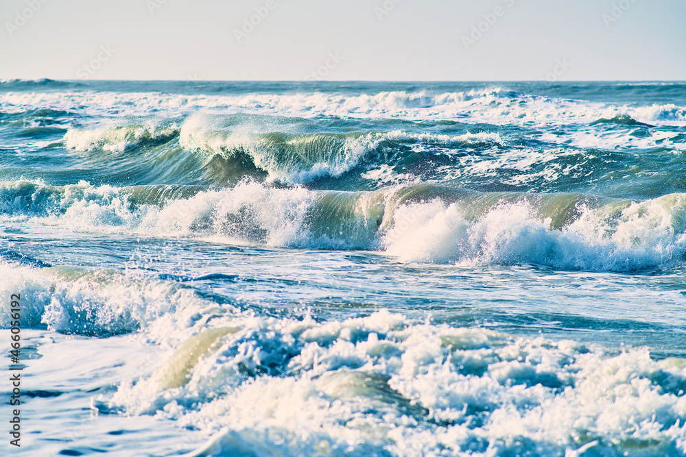 Rough waves on the north sea at the danish coast Rough waves on the north sea at the danish coast