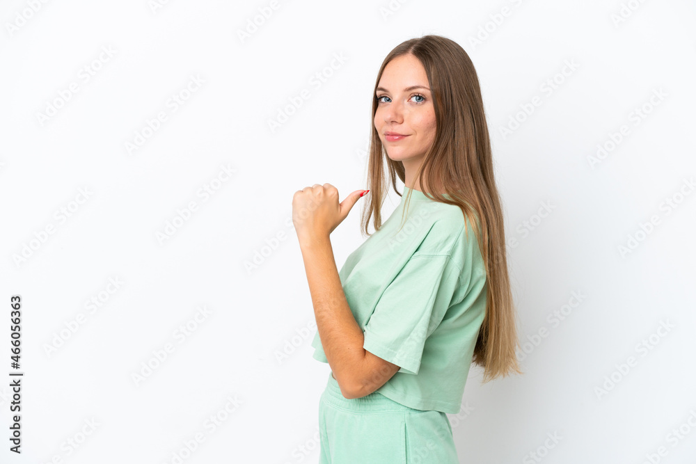 Young Lithuanian woman isolated on white background proud and self-satisfied Young Lithuanian woman isolated on white background proud and self-satisfied