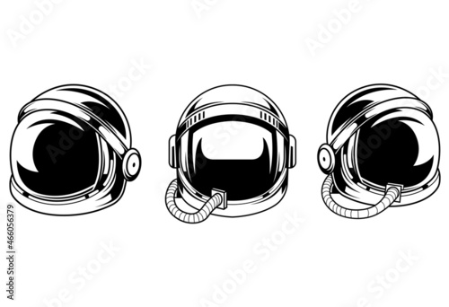 Astronaut Helmet Vector Line