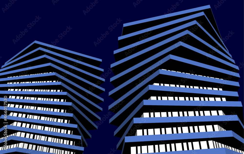Abstract architecture graphic design 3d drawing