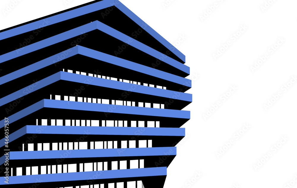 Fototapeta premium Abstract architecture graphic design 3d drawing