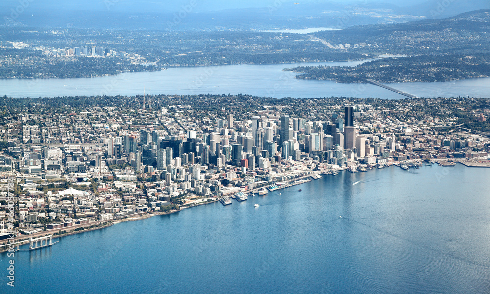 Aerial View of Downtown Seattle