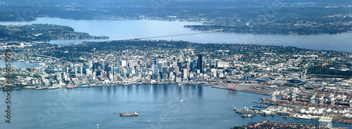 Panoramic View of Downtown Seattle photo