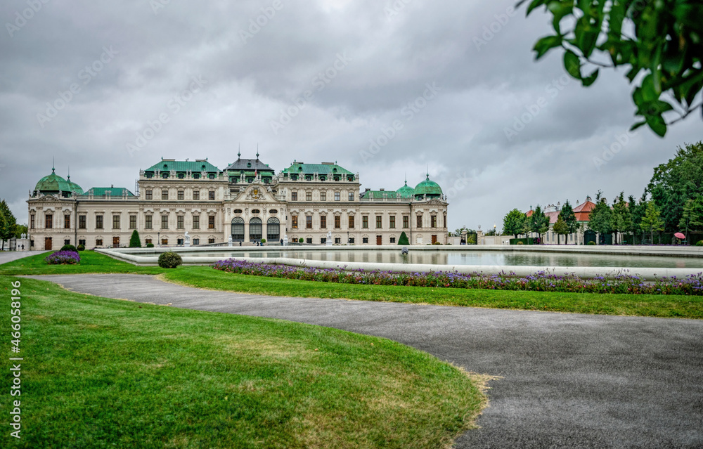 Garden and Belvedere Palace in Vienna, Austria	