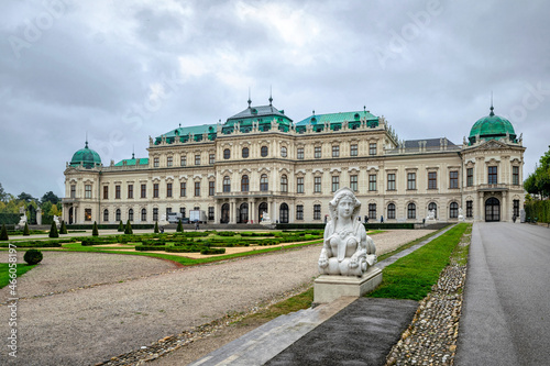 Garden and Belvedere Palace in Vienna, Austria 