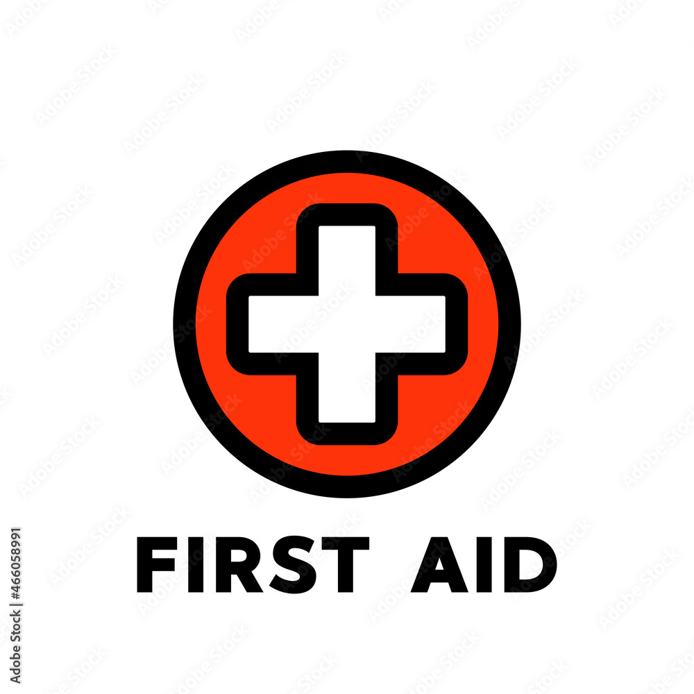 Fototapeta premium First aid vector sign icon
