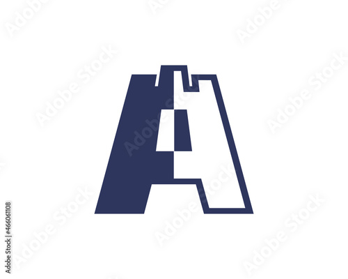 letter A castle logo  photo