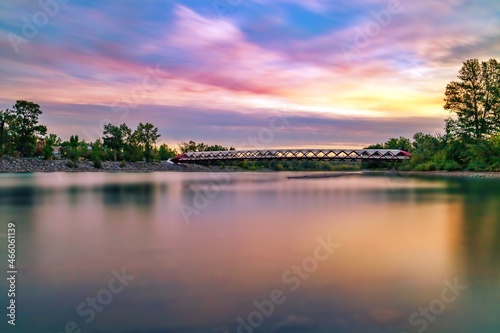 Long Exposure Sunrise By The Peace Bridge