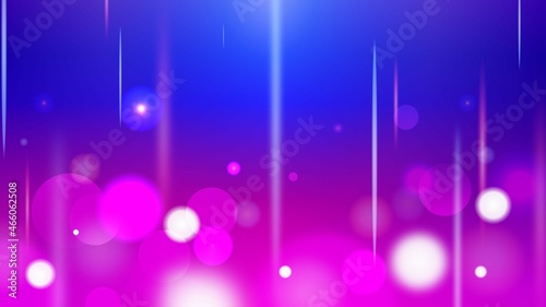 Fototapeta Naklejka Na Ścianę i Meble -  Neon pink and blue gradient background with multiple of light and Bokeh