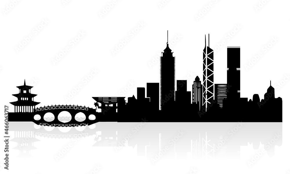 City Buildings new york skyline Silhouettes vector png