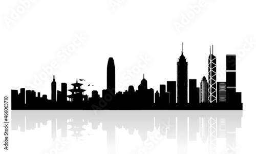 City Buildings new york skyline Silhouettes vecor png