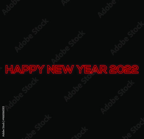 2022, happy new year 2022, neon happy new year2022 banner, happy  new year2022 vector.