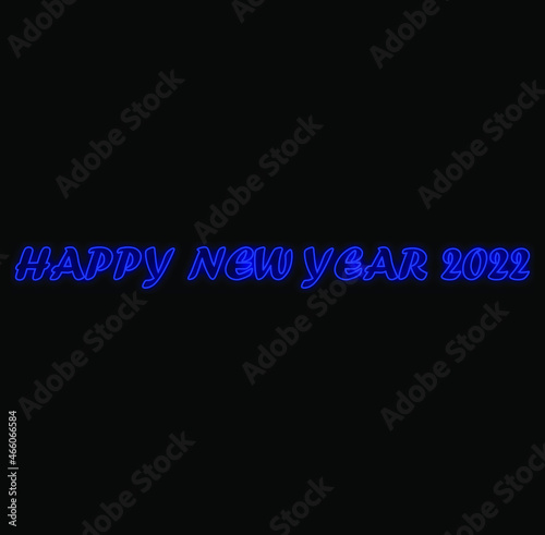 2022, happy new year 2022, neon happy new year2022 banner, happy  new year2022 vector.