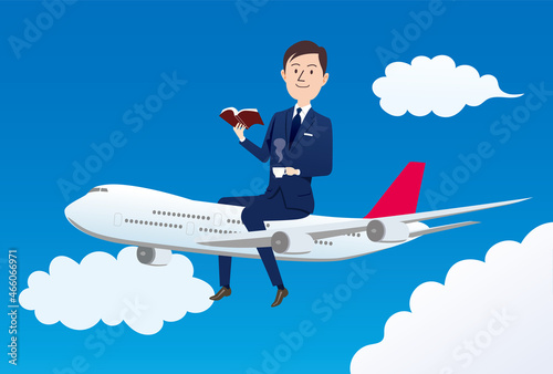快適な飛行機の旅_機内で読書