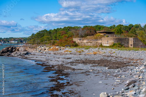 Fort Foster is a historic fort active until 1946 on Gerrish Island in Kittery Point of Kittery, Maine ME, USA. 