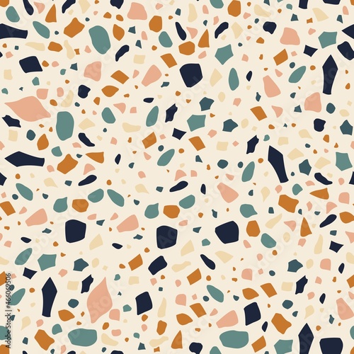 Vector seamless pattern. Terrazzo surface