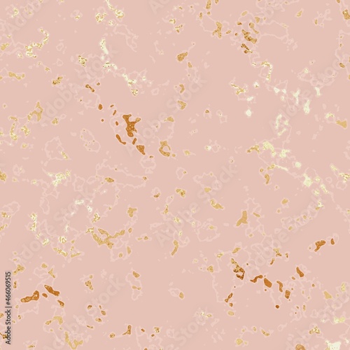 Marble. Rose gold. Background with imitation metal texture. Marble surface