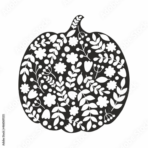 Halloween pumpkin. Vector illustration. Stylized silhouette of a pumpkin