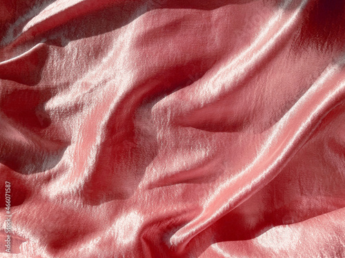 Obraz na plátně beautiful pink silk fabric. aesthetic background