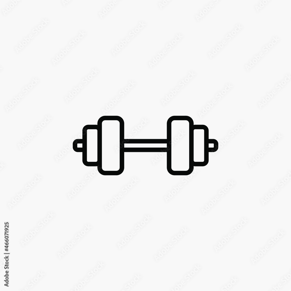 Dumbbell, fitness, barbell, gym line icon design concept Dumbbell, fitness, barbell, gym line icon design concept