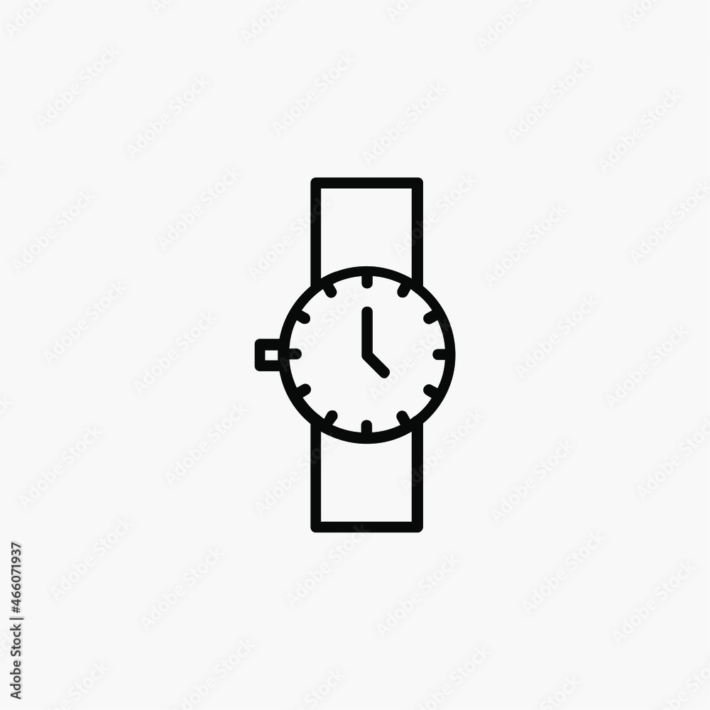 Watch, wristwatch line icon design concept Watch, wristwatch line icon design concept
