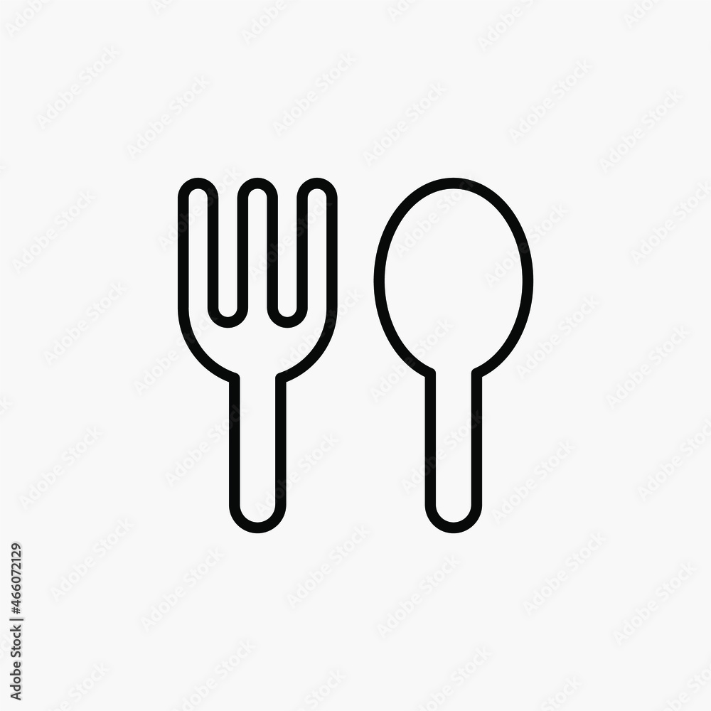 Restaurant, food, kitchen line icon design concept Restaurant, food, kitchen line icon design concept