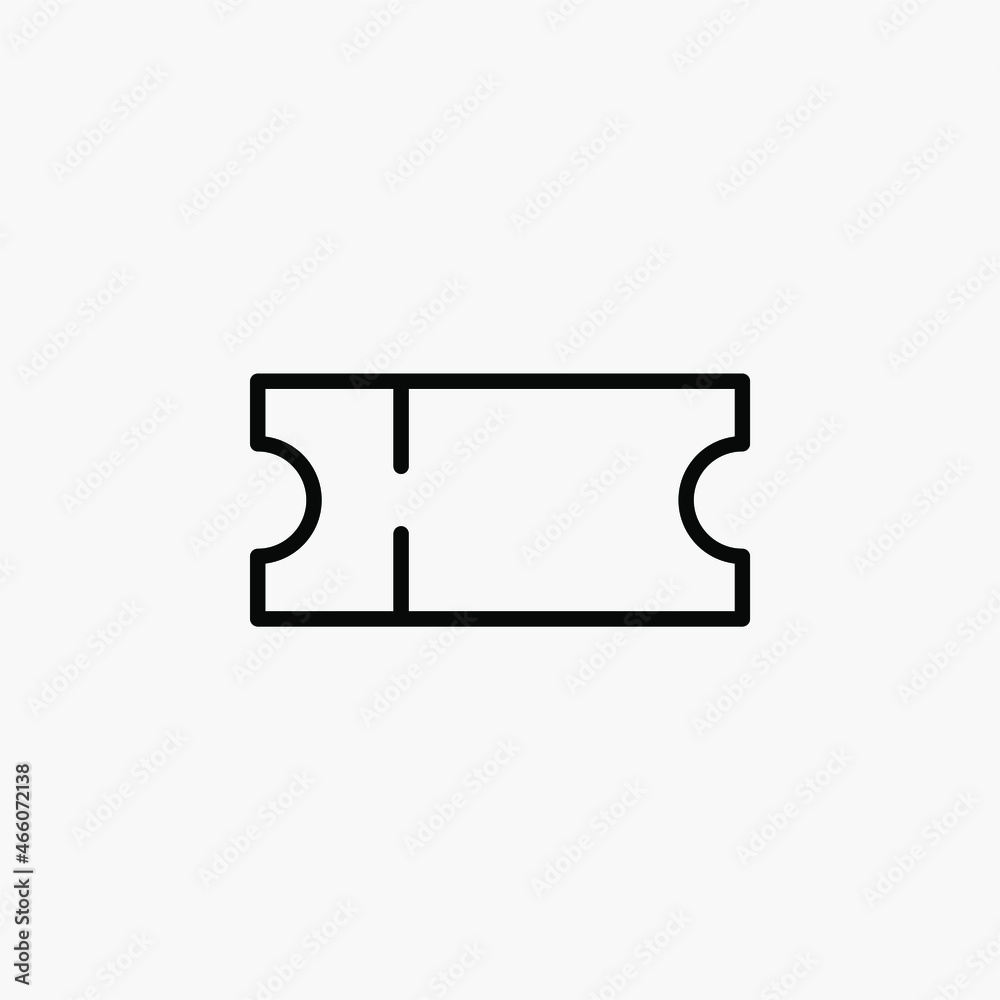 Ticket, voucher, coupon line icon design concept Ticket, voucher, coupon line icon design concept