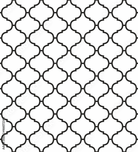 Vector seamless lattice. Muslim ornament. Mosque pattern. Possible for sandblasting, plotter and laser cutting
