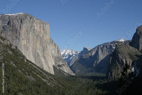 Yosemite National Park Winter early snow Waterfall 