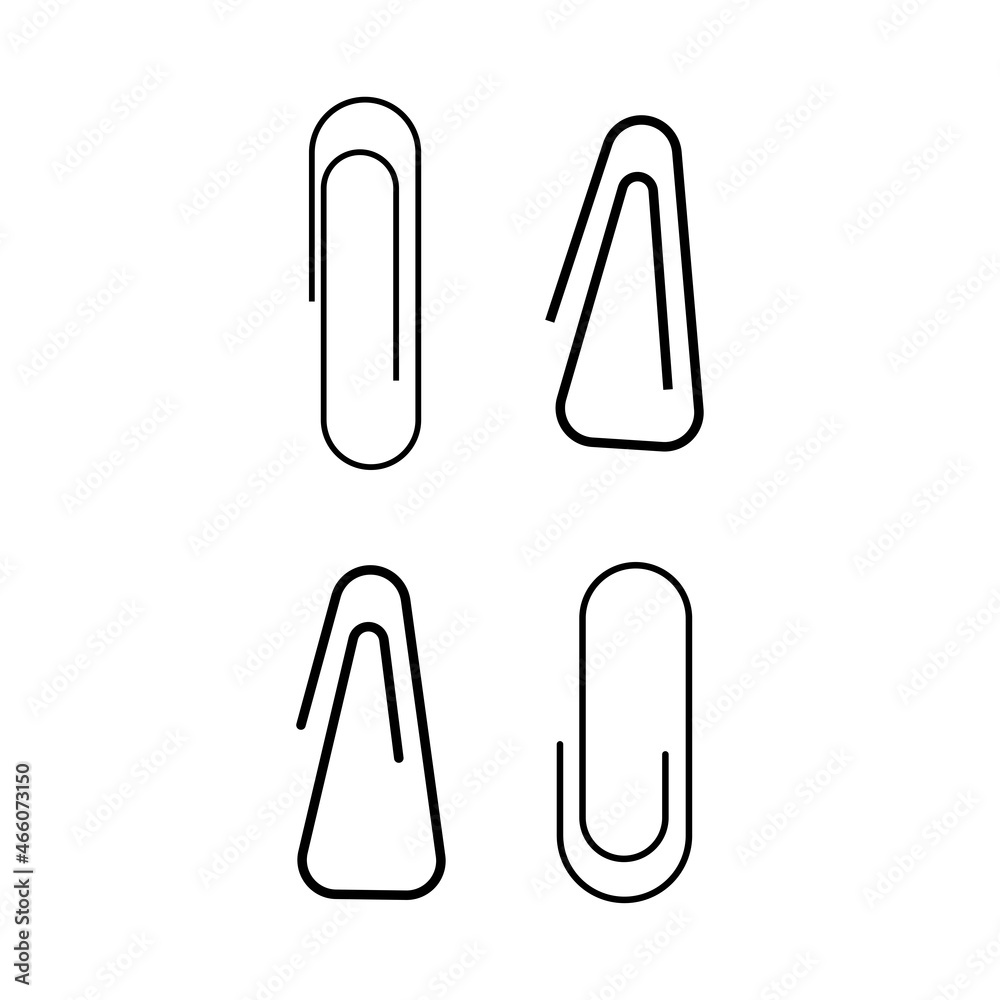 paper clip isolated on white background paper clip isolated on white background