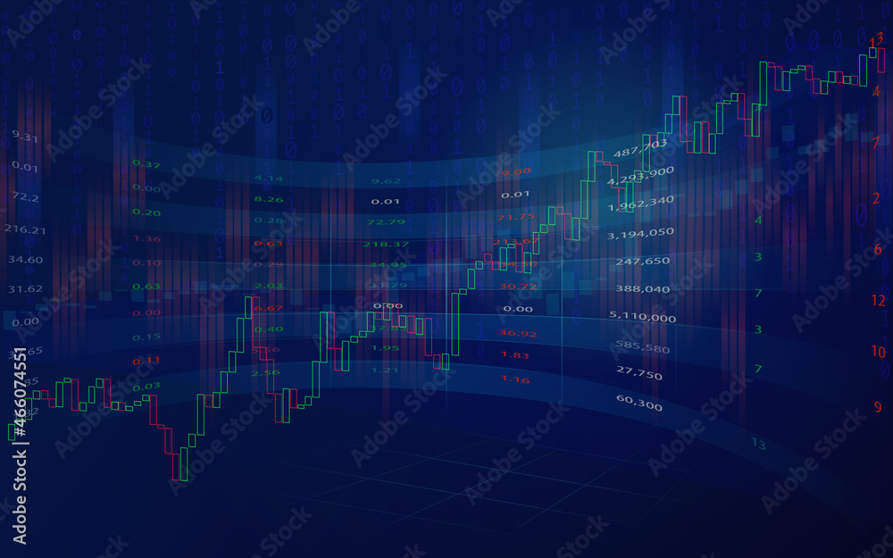 Stock market chart background with binary code. Stock and trade concept. Stock market chart background with binary code. Stock and trade concept.