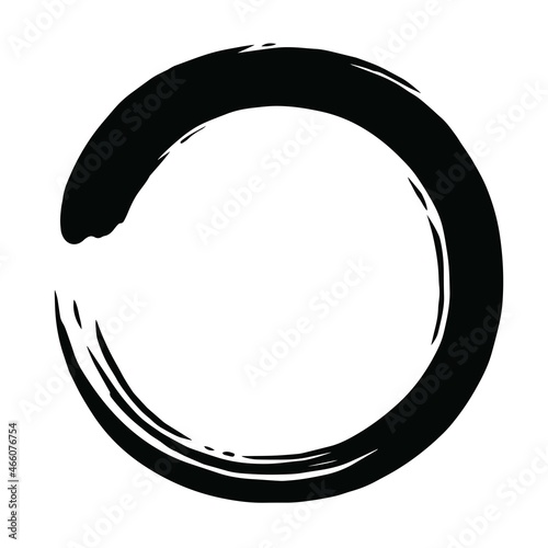 Enso Zen Circle Brush Logo Vector Logo Illustration photo