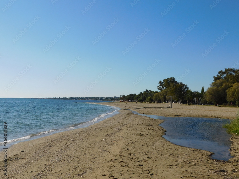 The sea shore of Nea Makri, in Attica, Greece