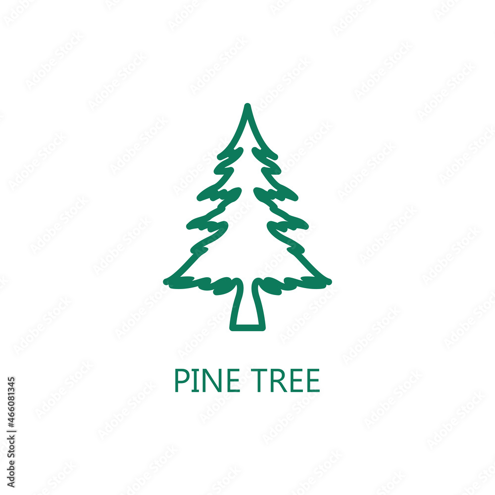 Pine Tree icon. Trendy flat vector Pine Tree icon on white background, vector illustration can be use for web and mobile Pine Tree icon. Trendy flat vector Pine Tree icon on white background, vector illustration can be use for web and mobile