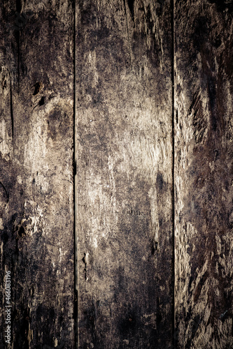 Vintage  black wood texture of old pine planks. Abstract black background with wood pattern.