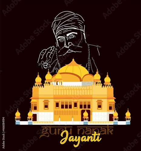Guru nanak jayanti , also known as Guru Nanak's Prakash Utsav and Guru Nanak Jayanti, celebrates the birth of the first Sikh Guru of india. photo
