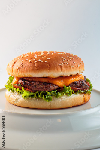 burger, hamburger on a white background