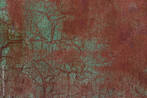 Rusty texture. Rusty old painted metal background.