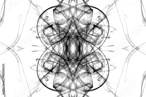 Wallpaper Mural abstract graphics black white fractal reflection symbol, design effect meditation background Torontodigital.ca