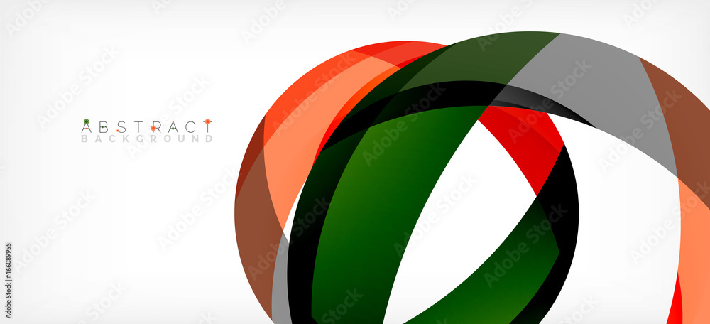 Geometric abstract background. Circle created with overlapping color shapes. Vector Illustration For Wallpaper, Banner, Background, Landing Page Geometric abstract background. Circle created with overlapping color shapes. Vector Illustration For Wallpaper, Banner, Background, Landing Page