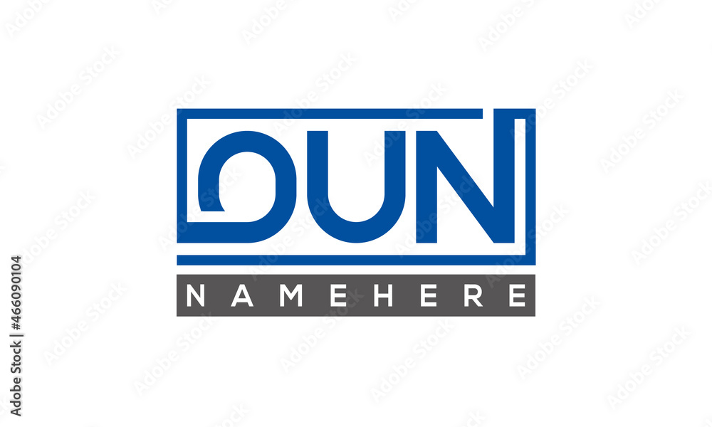 OUN Letters Logo With Rectangle Logo Vector OUN Letters Logo With Rectangle Logo Vector
