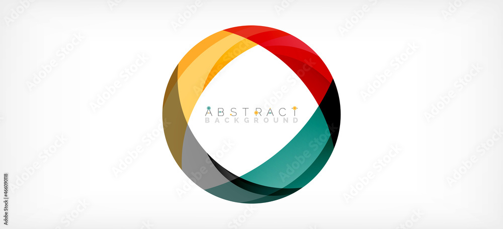 Color circle shapes, minimal geometric background. Trendy dynamic composition. Vector Illustration For Wallpaper, Banner, Background, Landing Page Color circle shapes, minimal geometric background. Trendy dynamic composition. Vector Illustration For Wallpaper, Banner, Background, Landing Page