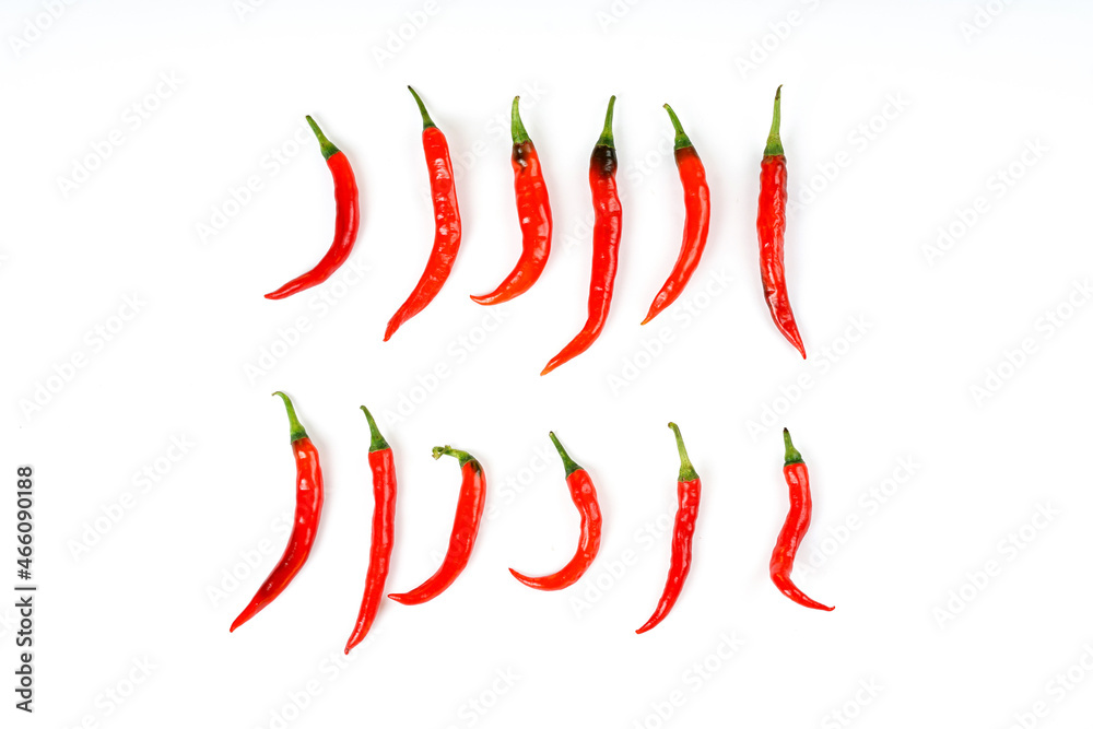 red hot chili pepper isolated on a white background red hot chili pepper isolated on a white background