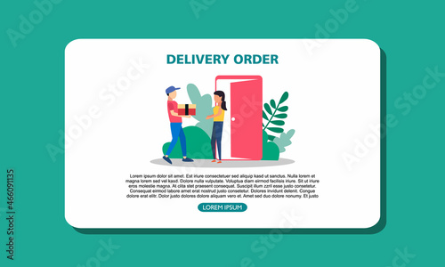 Flat Illustration Modern Design of website and mobile website development, social media landing page template for online shopping © Gaseesky Stock