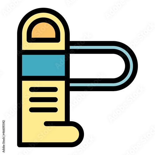 Card turnstile icon. Outline card turnstile vector icon color flat isolated