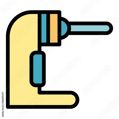 Secure turnstile icon. Outline secure turnstile vector icon color flat isolated