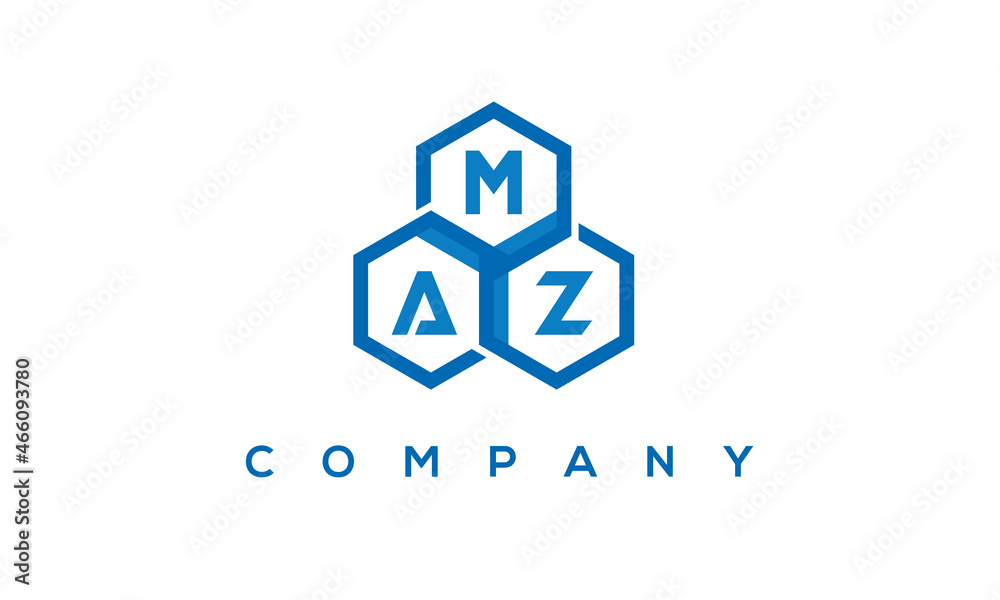 MAZ letters design logo with three polygon hexagon logo vector template MAZ letters design logo with three polygon hexagon logo vector template